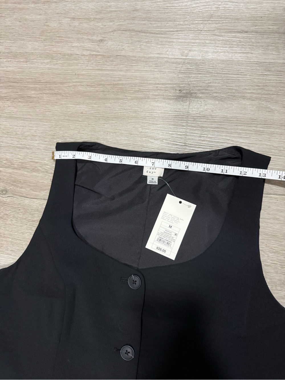 a new day Black Womens Tailored Button Vest - Picture 5 of 9